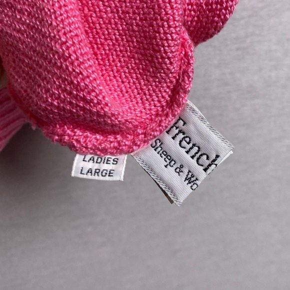 Vintage French Creek Pink Sweater Vest Knit Top, L - Picture 9 of 10